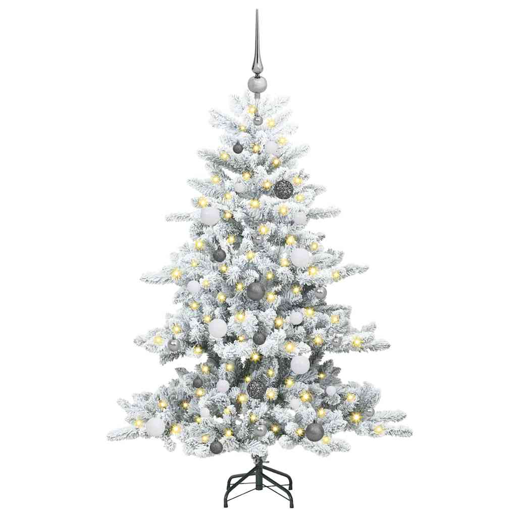 Kunstmatige Inklapbare Kerstboom Wit 150 cm PVC en staal is nu te koop bij PeponiXL, paradijselijk wonen!