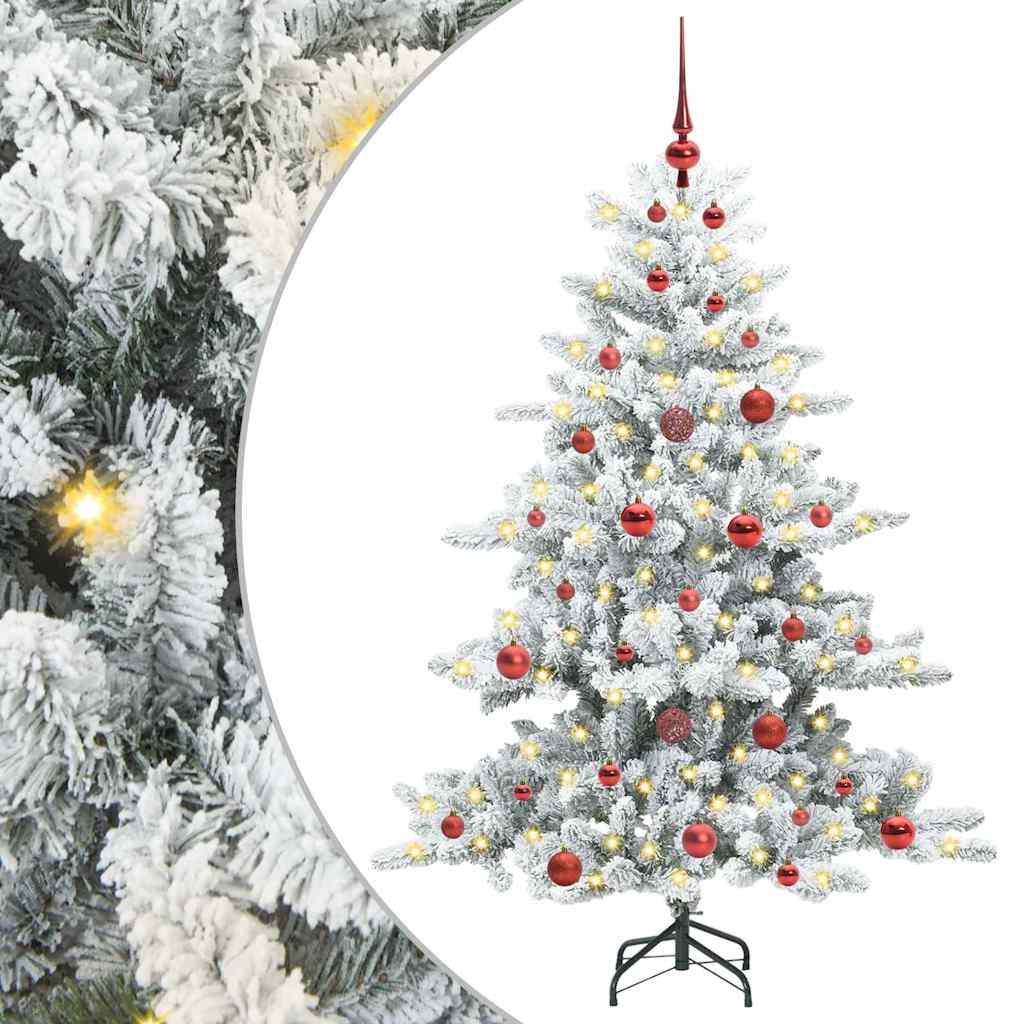 Kunstmatige Inklapbare Kerstboom Wit 150 cm PVC en staal is nu te koop bij PeponiXL, paradijselijk wonen!
