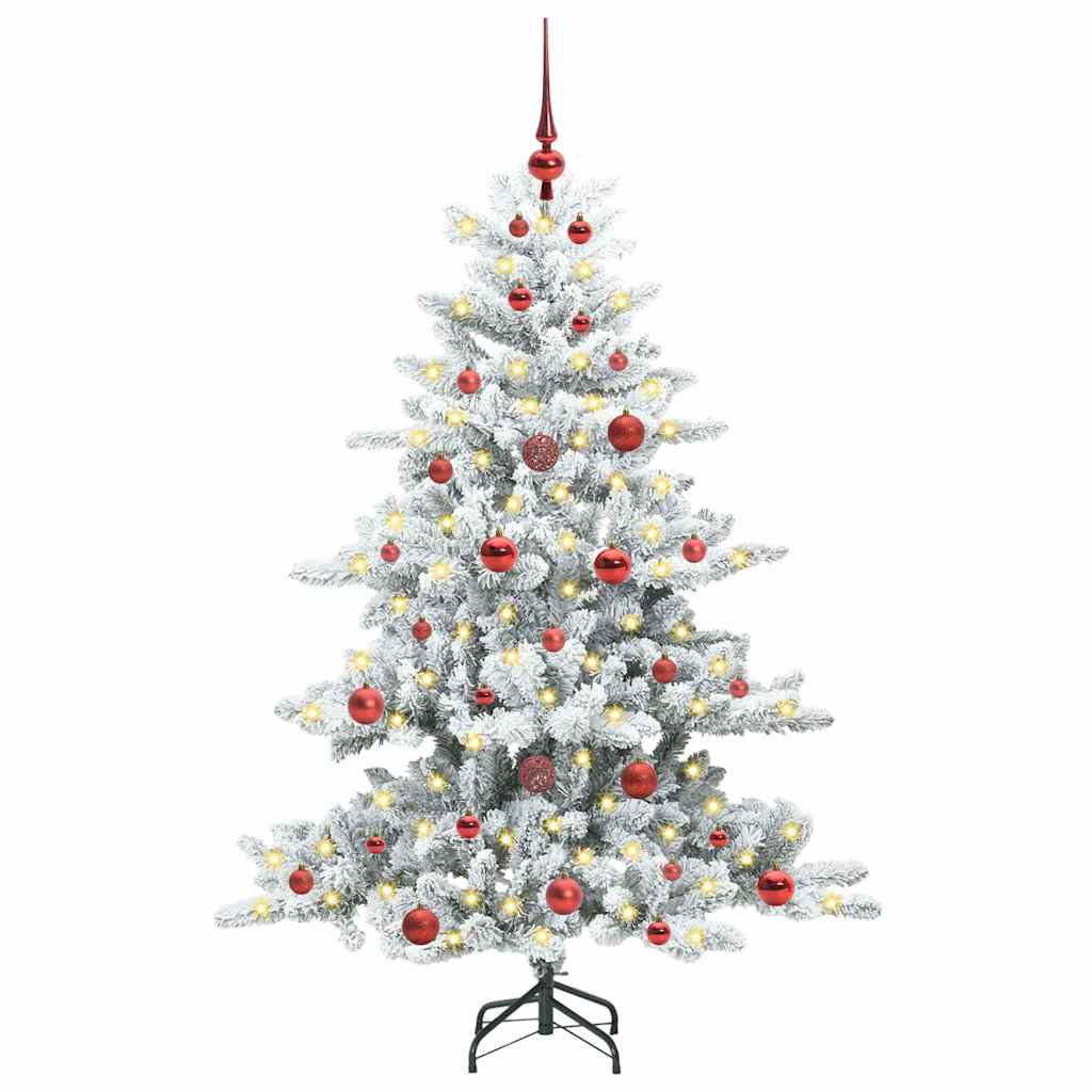 Kunstmatige Inklapbare Kerstboom Wit 150 cm PVC en staal is nu te koop bij PeponiXL, paradijselijk wonen!