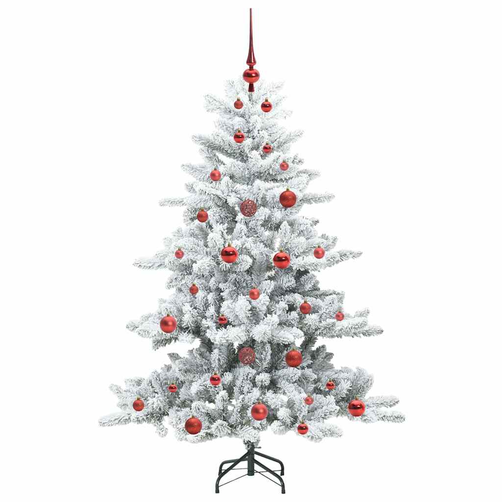 Kunstmatige Inklapbare Kerstboom Wit 150 cm PVC en staal is nu te koop bij PeponiXL, paradijselijk wonen!
