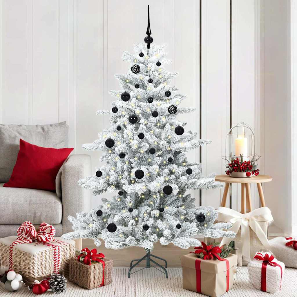 Kunstmatige Inklapbare Kerstboom Wit 150 cm PVC en staal is nu te koop bij PeponiXL, paradijselijk wonen!