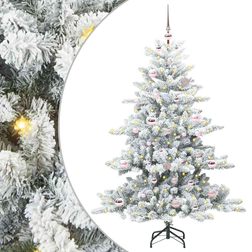 Kunstmatige Inklapbare Kerstboom Wit 150 cm PVC en staal is nu te koop bij PeponiXL, paradijselijk wonen!