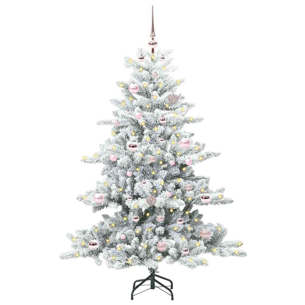 Kunstmatige Inklapbare Kerstboom Wit 150 cm PVC en staal is nu te koop bij PeponiXL, paradijselijk wonen!