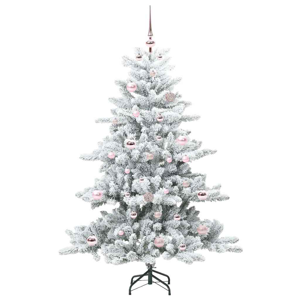Kunstmatige Inklapbare Kerstboom Wit 150 cm PVC en staal is nu te koop bij PeponiXL, paradijselijk wonen!