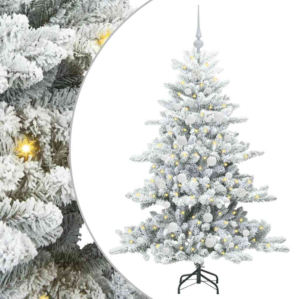 Kunstmatige Inklapbare Kerstboom Wit 150 cm PVC en staal is nu te koop bij PeponiXL, paradijselijk wonen!