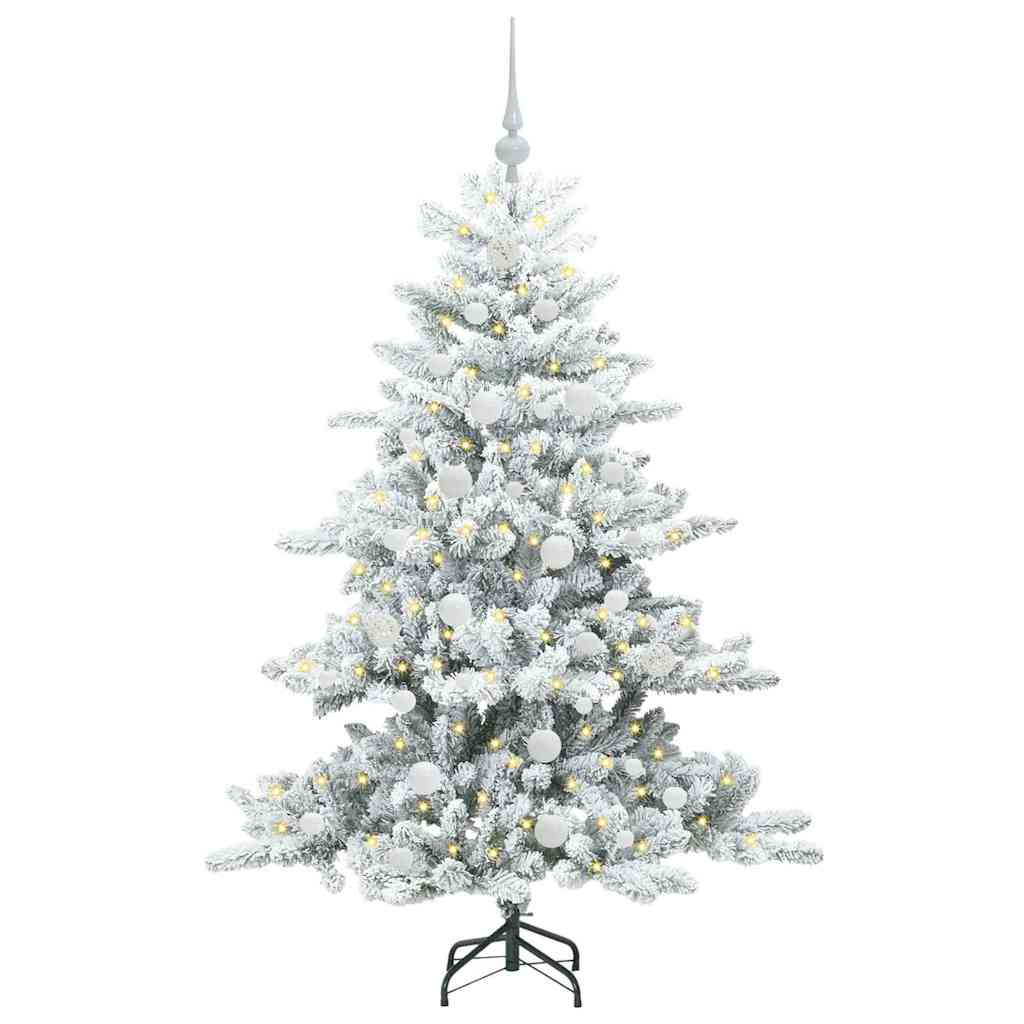 Kunstmatige Inklapbare Kerstboom Wit 150 cm PVC en staal is nu te koop bij PeponiXL, paradijselijk wonen!