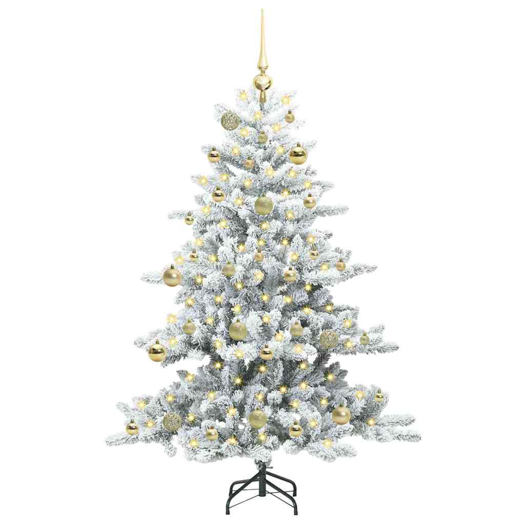 Kunstmatige Inklapbare Kerstboom Wit 150 cm PVC en staal is nu te koop bij PeponiXL, paradijselijk wonen!