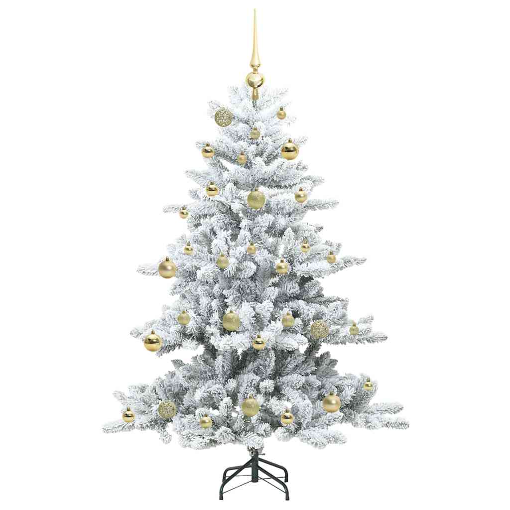 Kunstmatige Inklapbare Kerstboom Wit 150 cm PVC en staal is nu te koop bij PeponiXL, paradijselijk wonen!