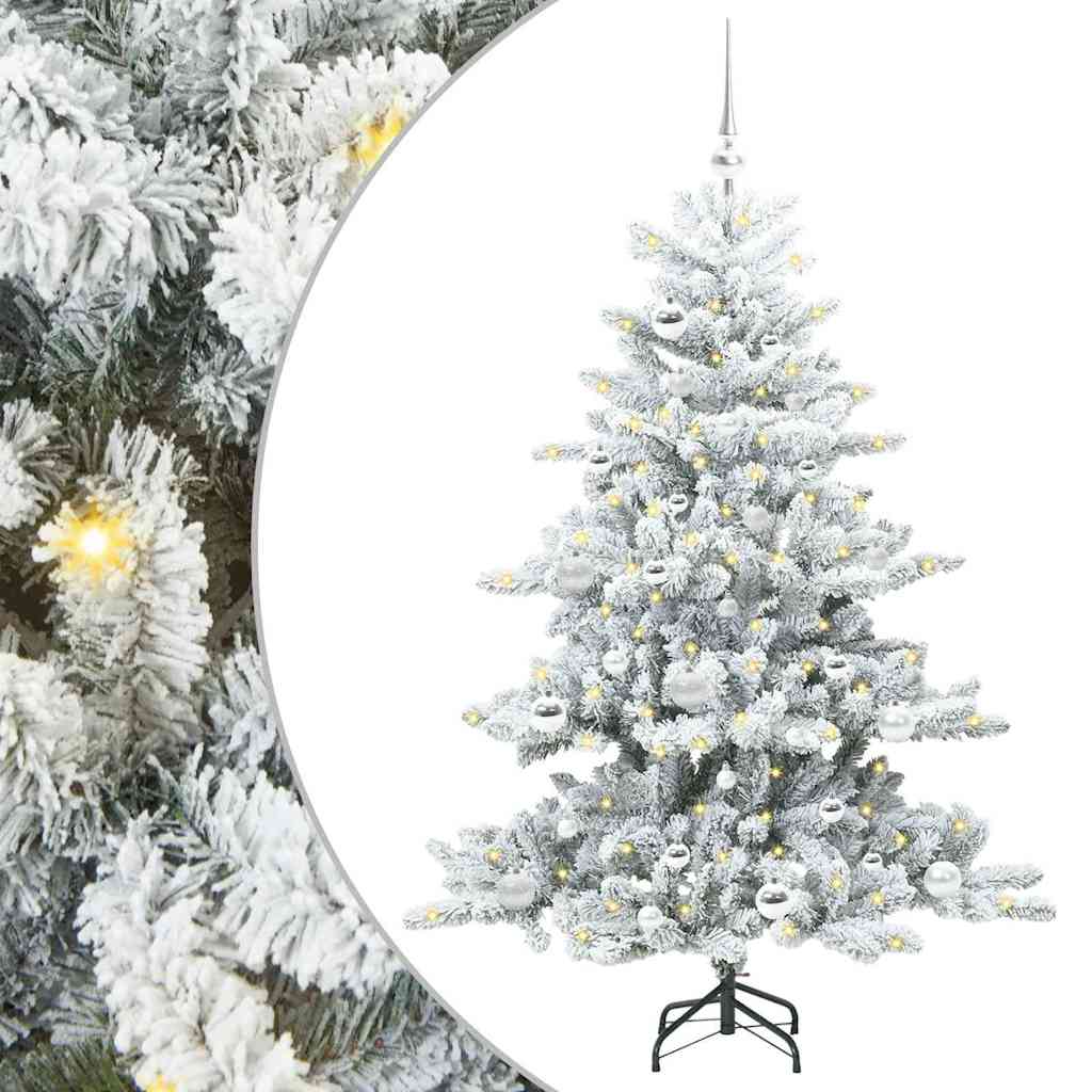 Kunstmatige Inklapbare Kerstboom Wit 150 cm PVC en staal is nu te koop bij PeponiXL, paradijselijk wonen!