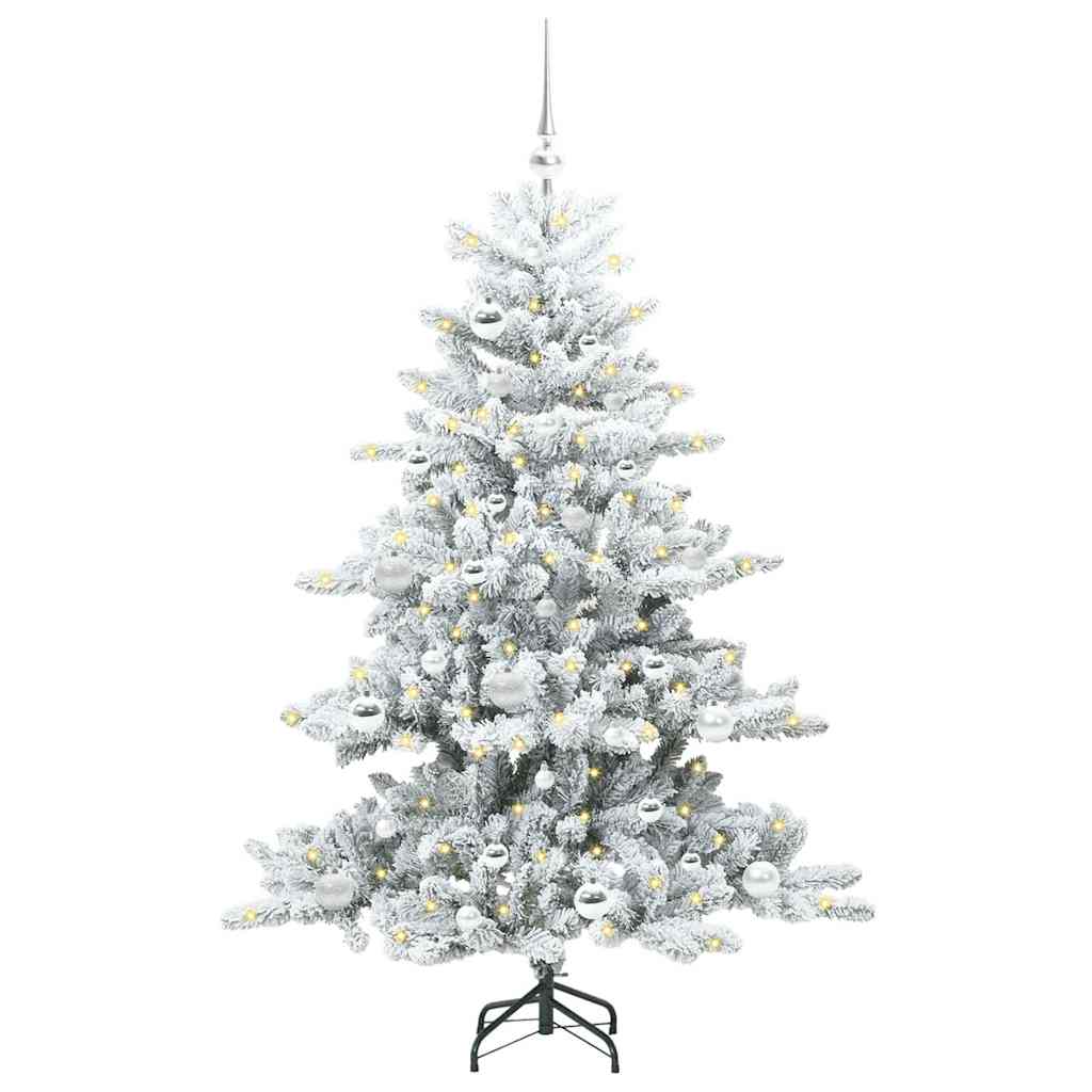 Kunstmatige Inklapbare Kerstboom Wit 150 cm PVC en staal is nu te koop bij PeponiXL, paradijselijk wonen!