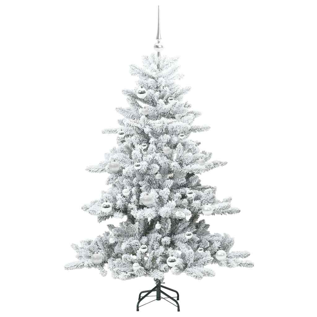 Kunstmatige Inklapbare Kerstboom Wit 150 cm PVC en staal is nu te koop bij PeponiXL, paradijselijk wonen!