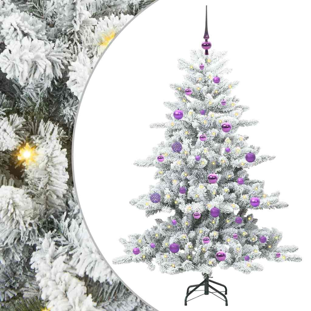 Kunstmatige Inklapbare Kerstboom Wit 150 cm PVC en staal is nu te koop bij PeponiXL, paradijselijk wonen!