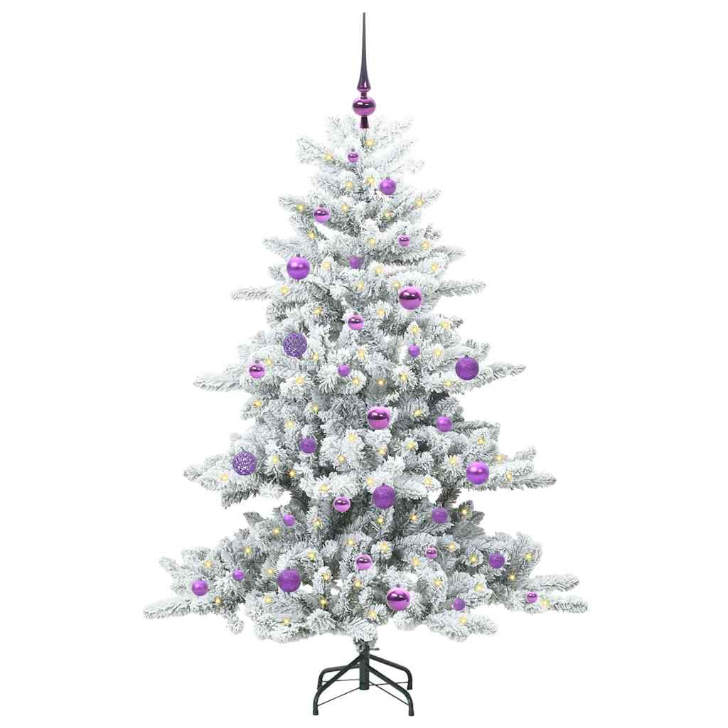 Kunstmatige Inklapbare Kerstboom Wit 150 cm PVC en staal is nu te koop bij PeponiXL, paradijselijk wonen!