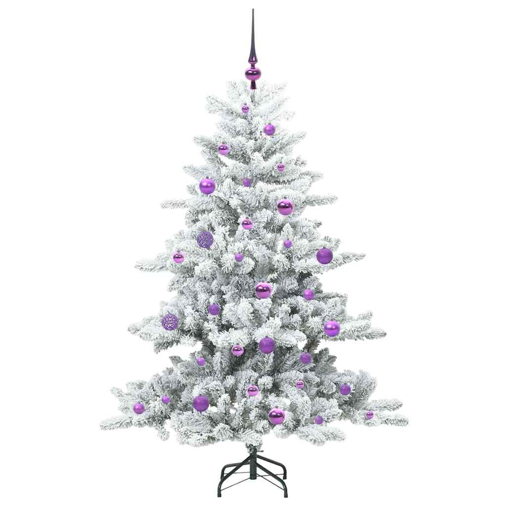 Kunstmatige Inklapbare Kerstboom Wit 150 cm PVC en staal is nu te koop bij PeponiXL, paradijselijk wonen!