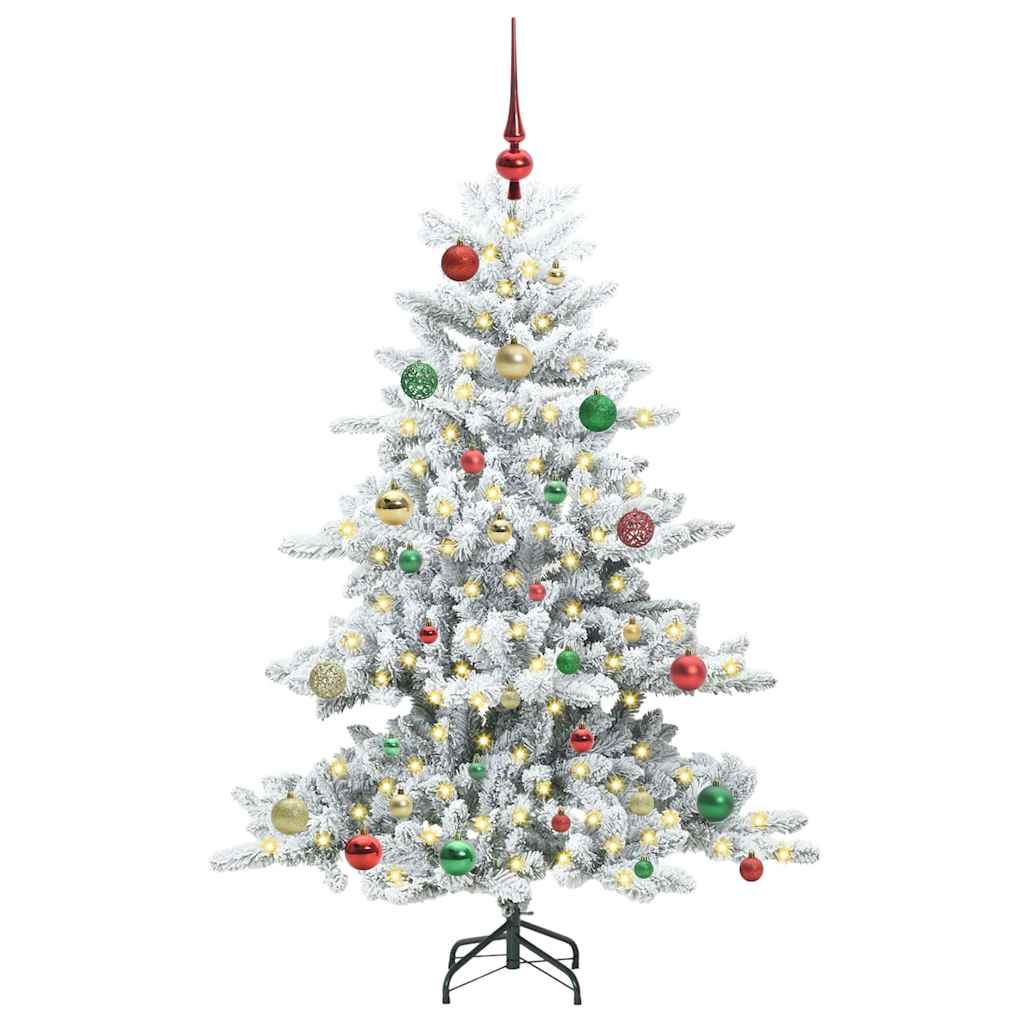 Kunstmatige Inklapbare Kerstboom Wit 150 cm PVC en staal is nu te koop bij PeponiXL, paradijselijk wonen!