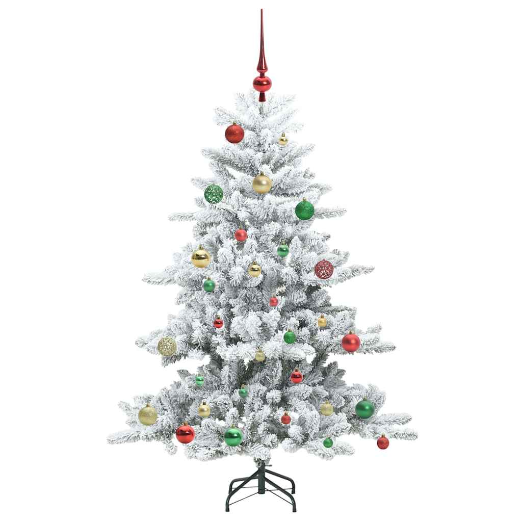 Kunstmatige Inklapbare Kerstboom Wit 150 cm PVC en staal is nu te koop bij PeponiXL, paradijselijk wonen!