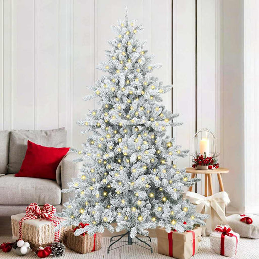 Kunstmatige Inklapbare Kerstboom Wit 180 cm PVC en staal is nu te koop bij PeponiXL, paradijselijk wonen!