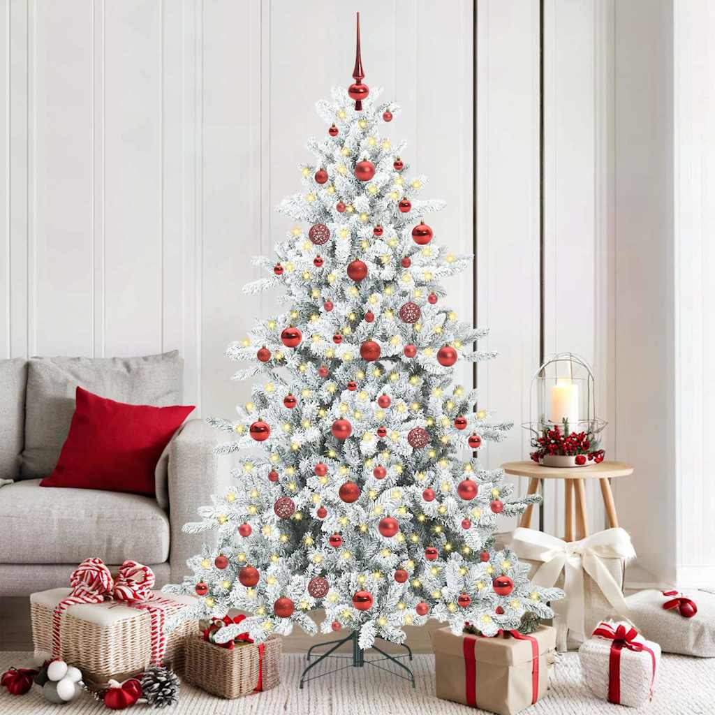 Kunstmatige Inklapbare Kerstboom Wit 180 cm PVC en staal is nu te koop bij PeponiXL, paradijselijk wonen!
