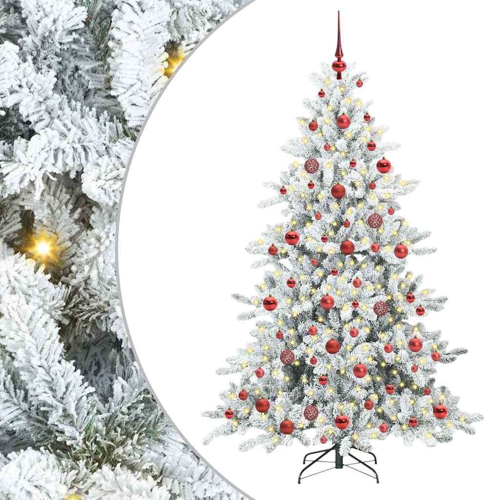 Kunstmatige Inklapbare Kerstboom Wit 180 cm PVC en staal is nu te koop bij PeponiXL, paradijselijk wonen!
