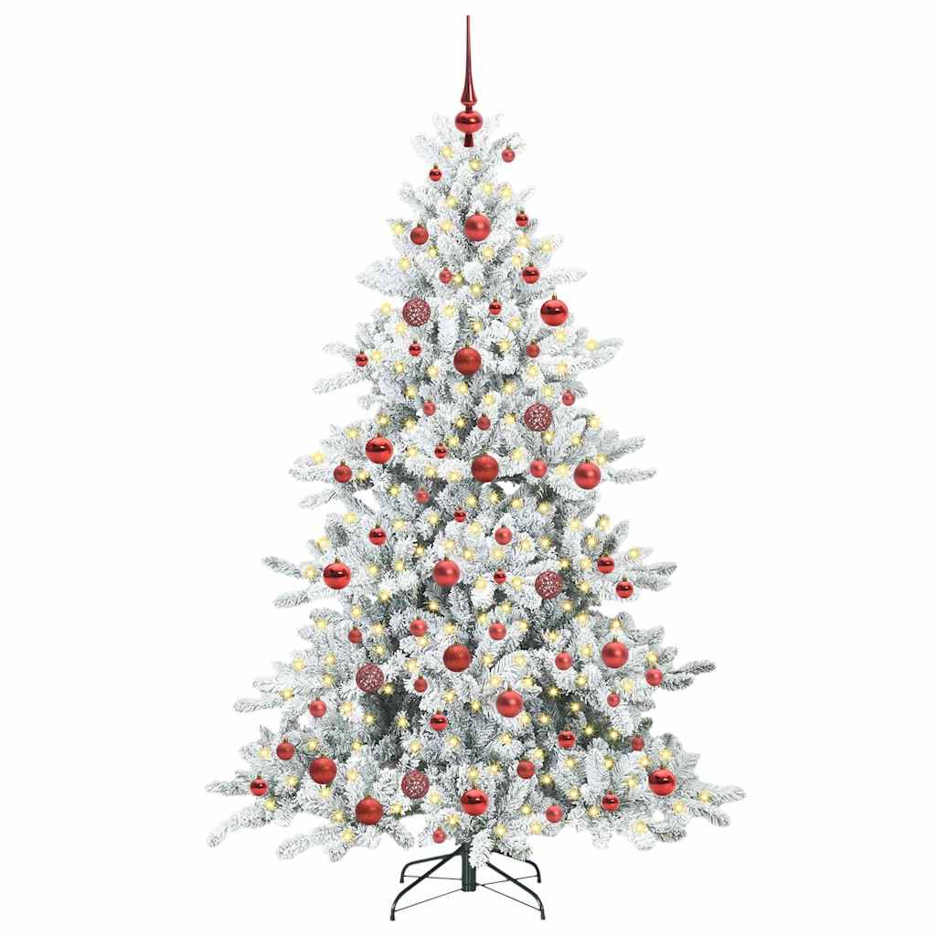 Kunstmatige Inklapbare Kerstboom Wit 180 cm PVC en staal is nu te koop bij PeponiXL, paradijselijk wonen!