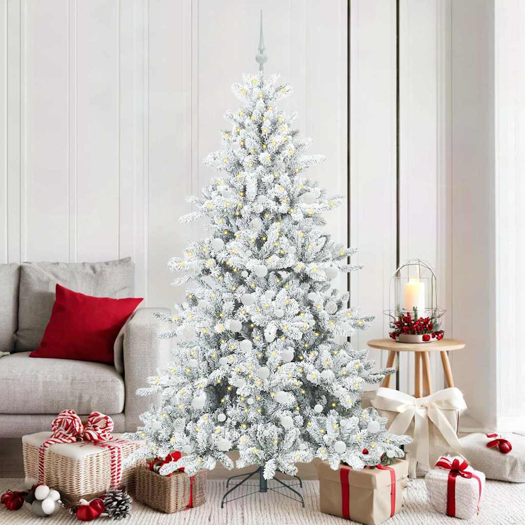 Kunstmatige Inklapbare Kerstboom Wit 180 cm PVC en staal is nu te koop bij PeponiXL, paradijselijk wonen!