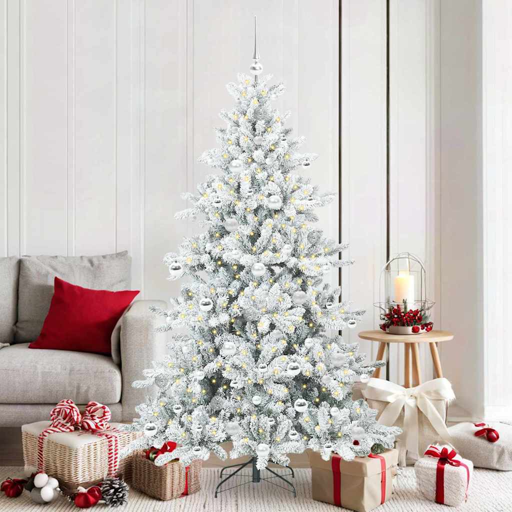Kunstmatige Inklapbare Kerstboom Wit 180 cm PVC en staal is nu te koop bij PeponiXL, paradijselijk wonen!