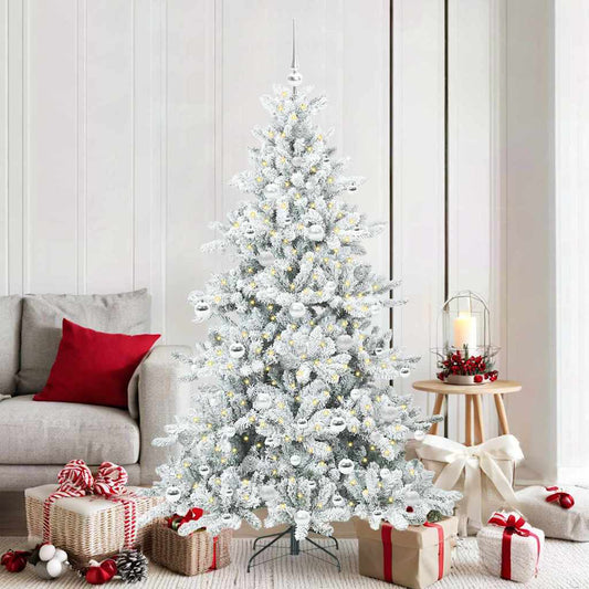 Kunstmatige Inklapbare Kerstboom Wit 180 cm PVC en staal is nu te koop bij PeponiXL, paradijselijk wonen!