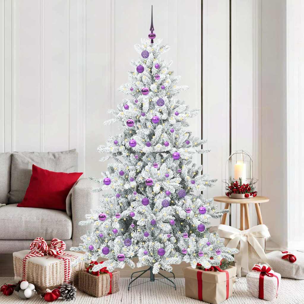 Kunstmatige Inklapbare Kerstboom Wit 180 cm PVC en staal is nu te koop bij PeponiXL, paradijselijk wonen!