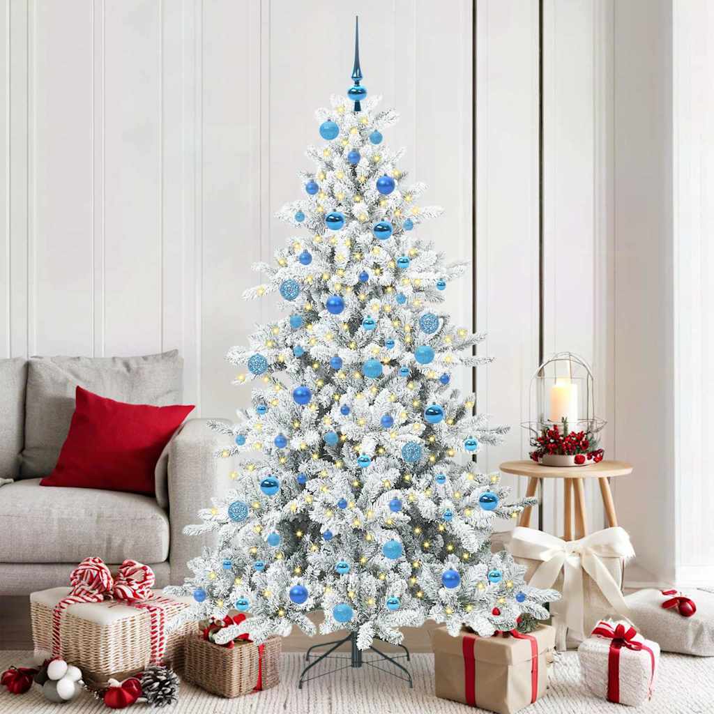 Kunstmatige Inklapbare Kerstboom Wit 180 cm PVC en staal is nu te koop bij PeponiXL, paradijselijk wonen!