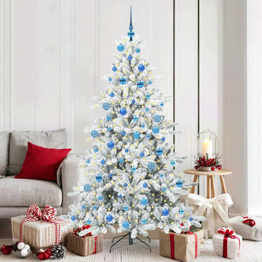 Kunstmatige Inklapbare Kerstboom Wit 180 cm PVC en staal is nu te koop bij PeponiXL, paradijselijk wonen!