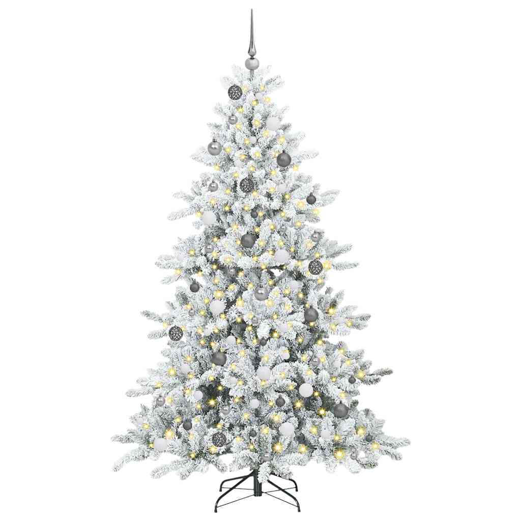Kunstmatige Inklapbare Kerstboom Wit 210 cm PVC en staal is nu te koop bij PeponiXL, paradijselijk wonen!