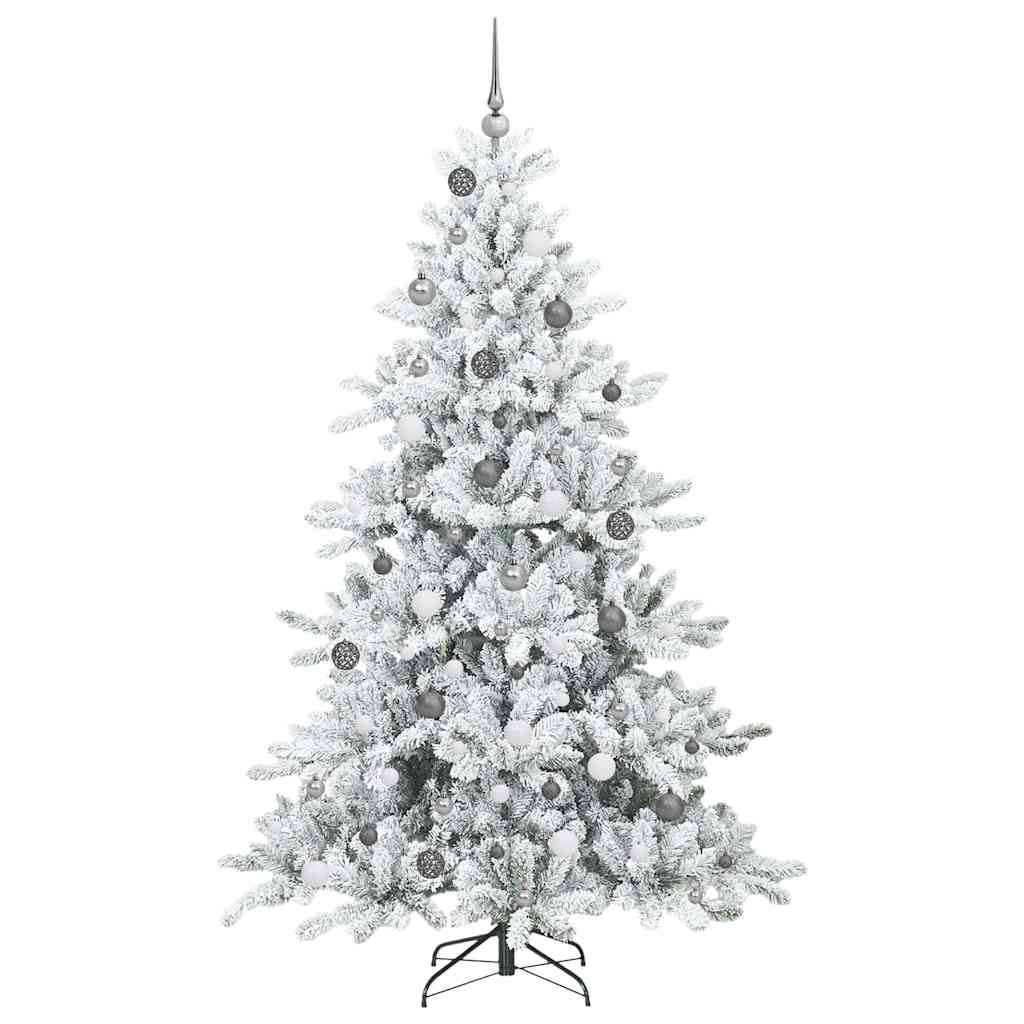 Kunstmatige Inklapbare Kerstboom Wit 210 cm PVC en staal is nu te koop bij PeponiXL, paradijselijk wonen!