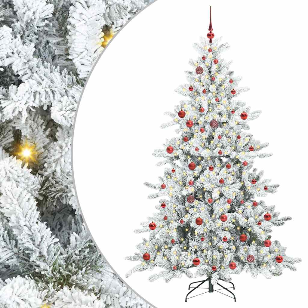 Kunstmatige Inklapbare Kerstboom Wit 210 cm PVC en staal is nu te koop bij PeponiXL, paradijselijk wonen!