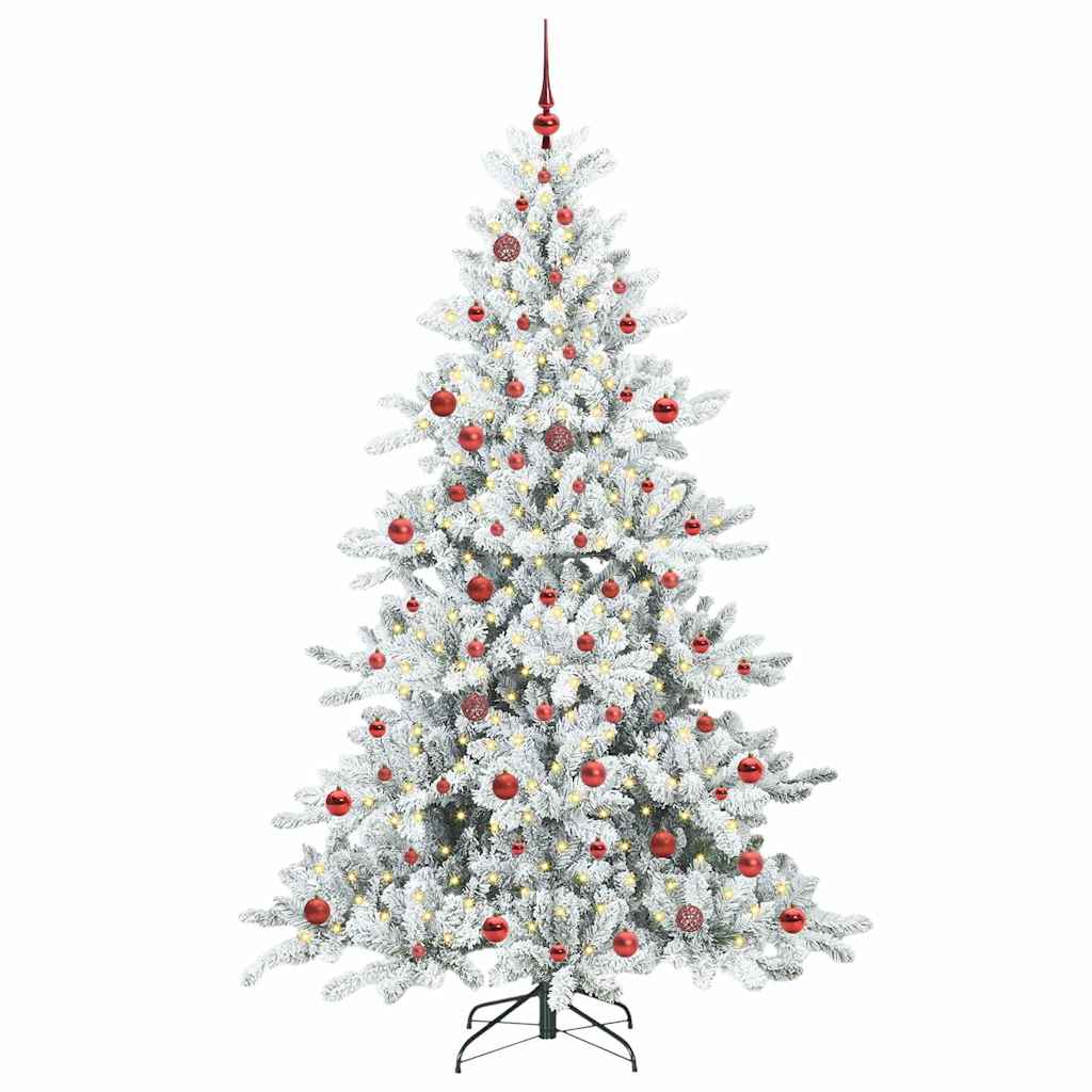 Kunstmatige Inklapbare Kerstboom Wit 210 cm PVC en staal is nu te koop bij PeponiXL, paradijselijk wonen!