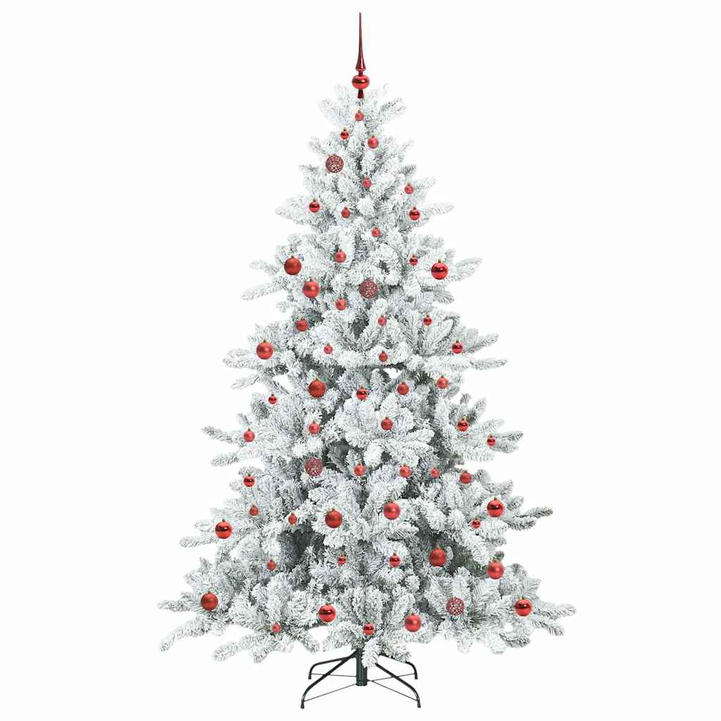Kunstmatige Inklapbare Kerstboom Wit 210 cm PVC en staal is nu te koop bij PeponiXL, paradijselijk wonen!