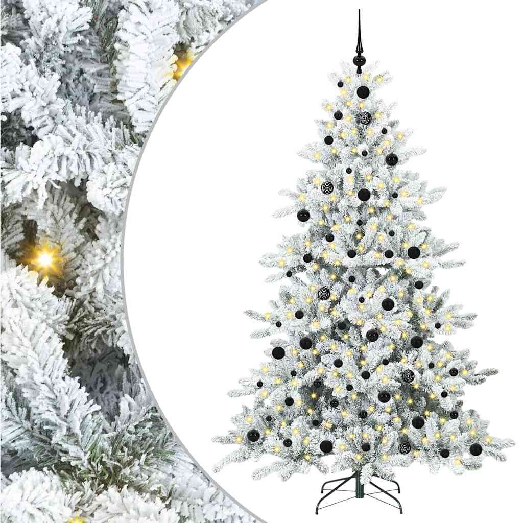 Kunstmatige Inklapbare Kerstboom Wit 210 cm PVC en staal is nu te koop bij PeponiXL, paradijselijk wonen!