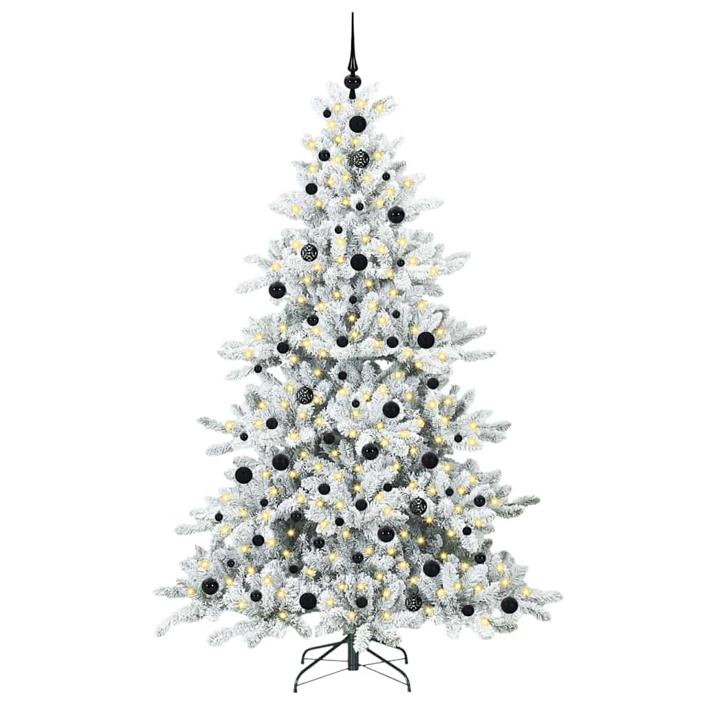 Kunstmatige Inklapbare Kerstboom Wit 210 cm PVC en staal is nu te koop bij PeponiXL, paradijselijk wonen!