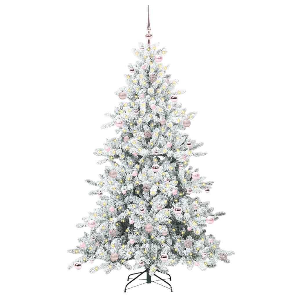 Kunstmatige Inklapbare Kerstboom Wit 210 cm PVC en staal is nu te koop bij PeponiXL, paradijselijk wonen!