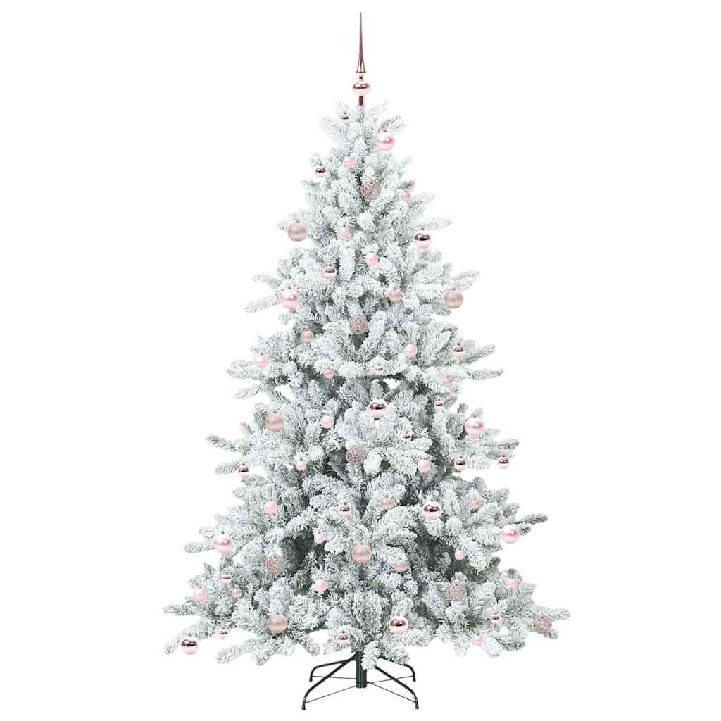 Kunstmatige Inklapbare Kerstboom Wit 210 cm PVC en staal is nu te koop bij PeponiXL, paradijselijk wonen!