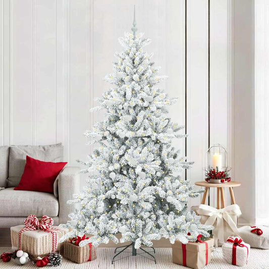 Kunstmatige Inklapbare Kerstboom Wit 210 cm PVC en staal is nu te koop bij PeponiXL, paradijselijk wonen!
