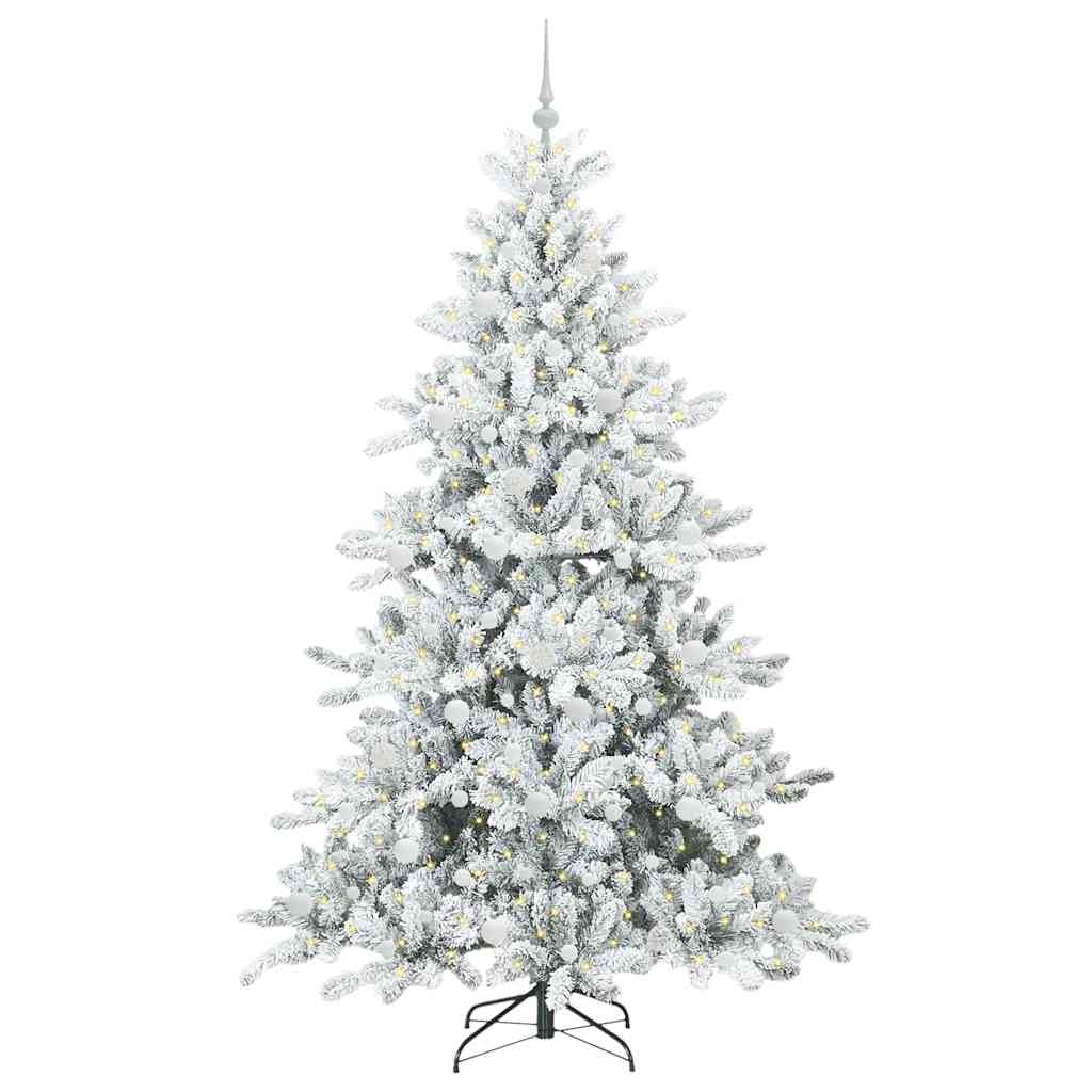 Kunstmatige Inklapbare Kerstboom Wit 210 cm PVC en staal is nu te koop bij PeponiXL, paradijselijk wonen!