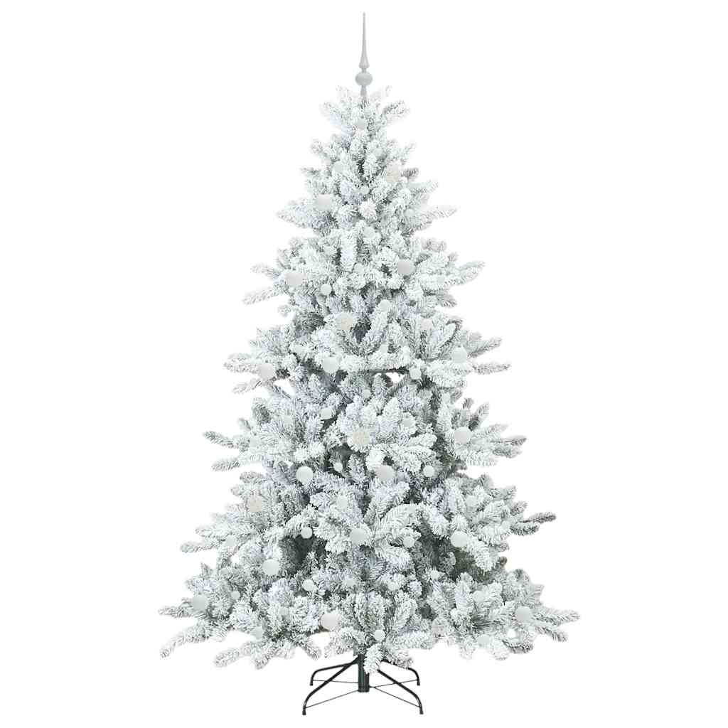 Kunstmatige Inklapbare Kerstboom Wit 210 cm PVC en staal is nu te koop bij PeponiXL, paradijselijk wonen!