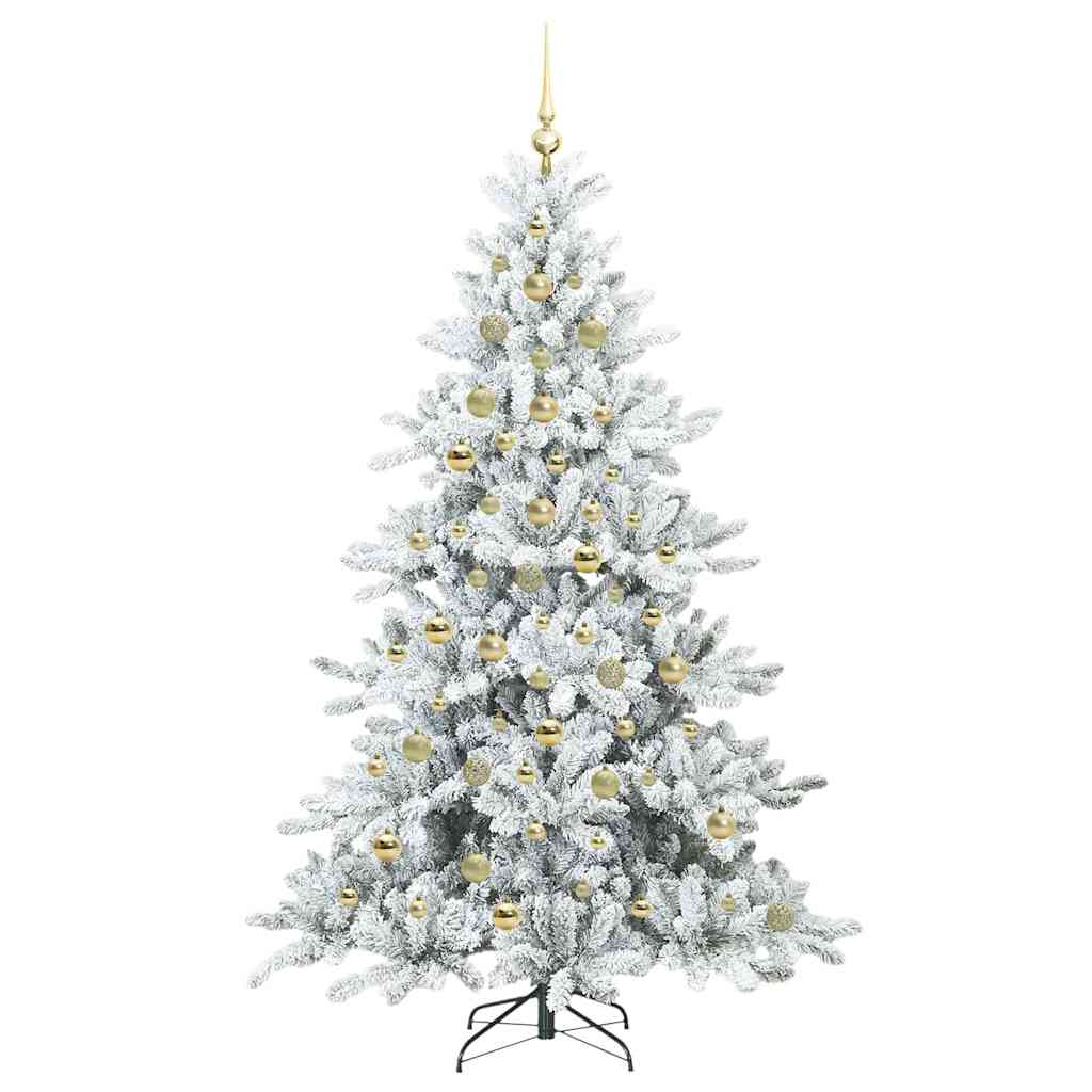 Kunstmatige Inklapbare Kerstboom Wit 210 cm PVC en staal is nu te koop bij PeponiXL, paradijselijk wonen!