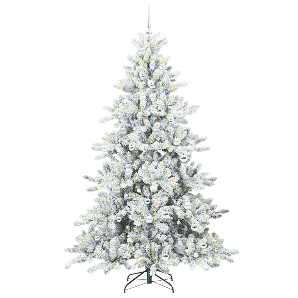 Kunstmatige Inklapbare Kerstboom Wit 210 cm PVC en staal is nu te koop bij PeponiXL, paradijselijk wonen!