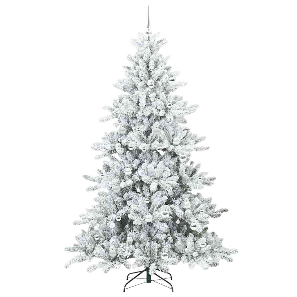Kunstmatige Inklapbare Kerstboom Wit 210 cm PVC en staal is nu te koop bij PeponiXL, paradijselijk wonen!
