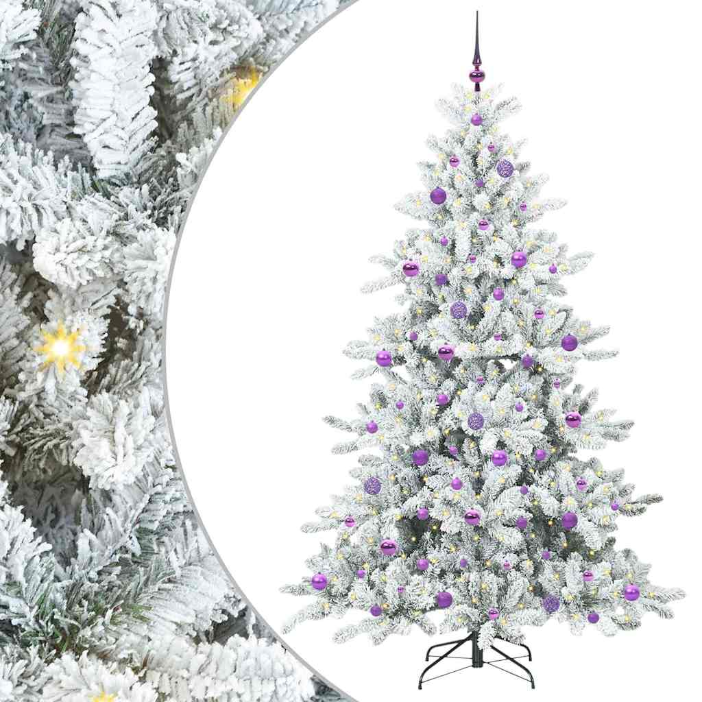 Kunstmatige Inklapbare Kerstboom Wit 210 cm PVC en staal is nu te koop bij PeponiXL, paradijselijk wonen!