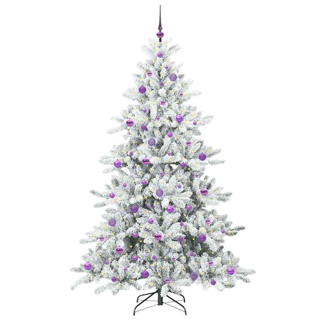 Kunstmatige Inklapbare Kerstboom Wit 210 cm PVC en staal is nu te koop bij PeponiXL, paradijselijk wonen!