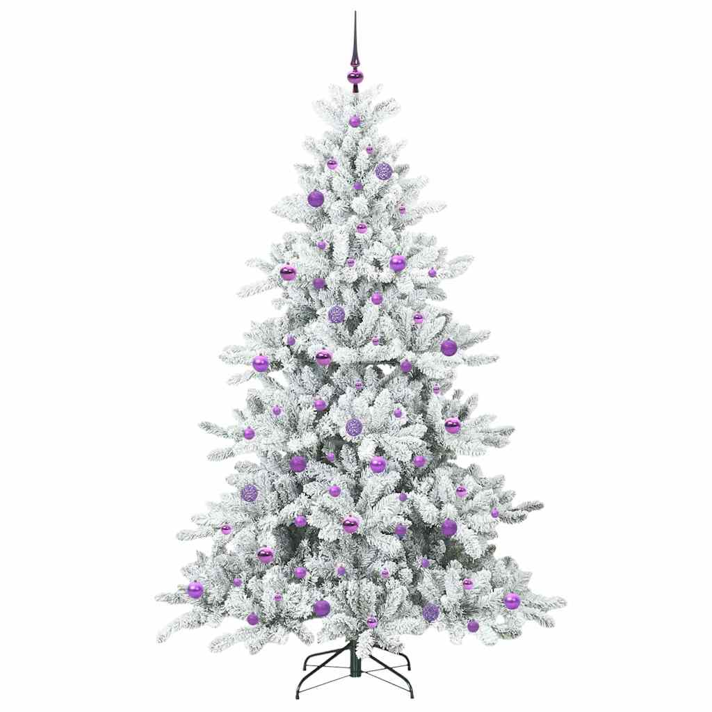 Kunstmatige Inklapbare Kerstboom Wit 210 cm PVC en staal is nu te koop bij PeponiXL, paradijselijk wonen!