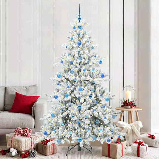 Kunstmatige Inklapbare Kerstboom Wit 210 cm PVC en staal is nu te koop bij PeponiXL, paradijselijk wonen!