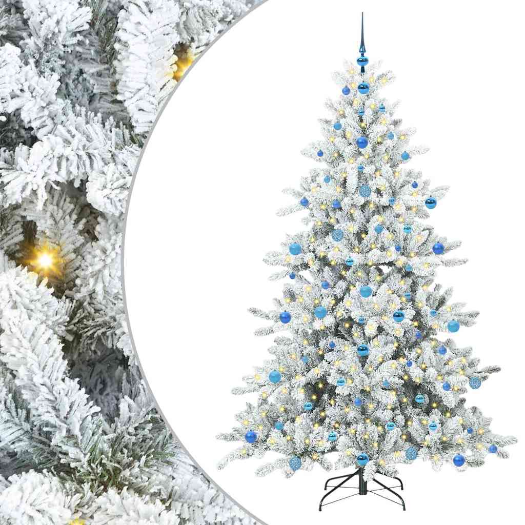 Kunstmatige Inklapbare Kerstboom Wit 210 cm PVC en staal is nu te koop bij PeponiXL, paradijselijk wonen!